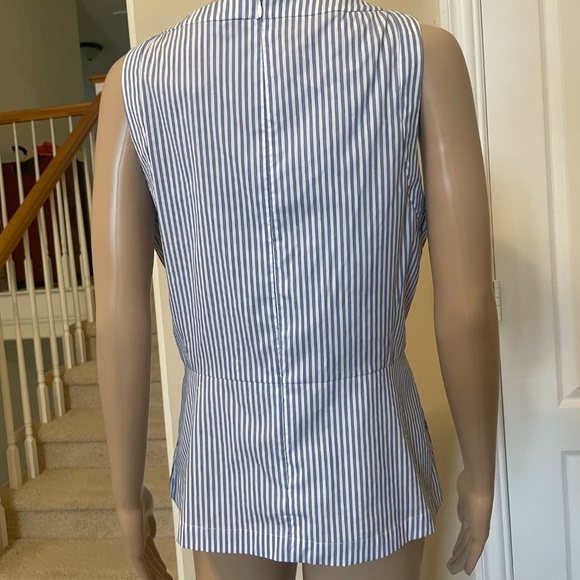 NWT Theory Ballise Striped Sleeveless Peplum Top, Size Medium - Picture 9 of 9